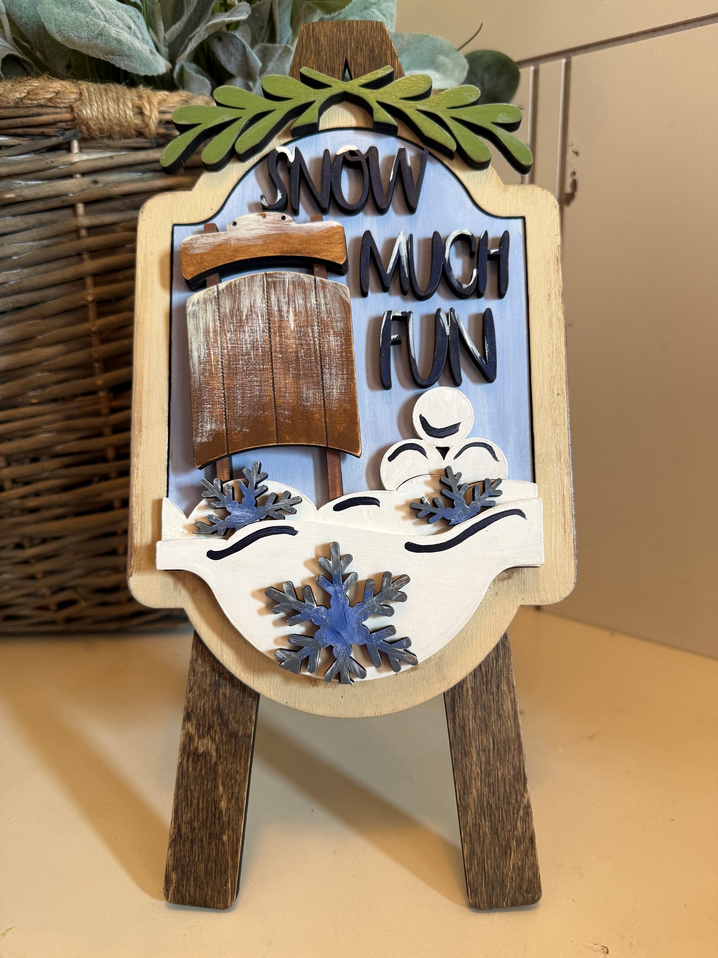 Sleigh & Snow – Interchangeable Seasonal Decor Insert