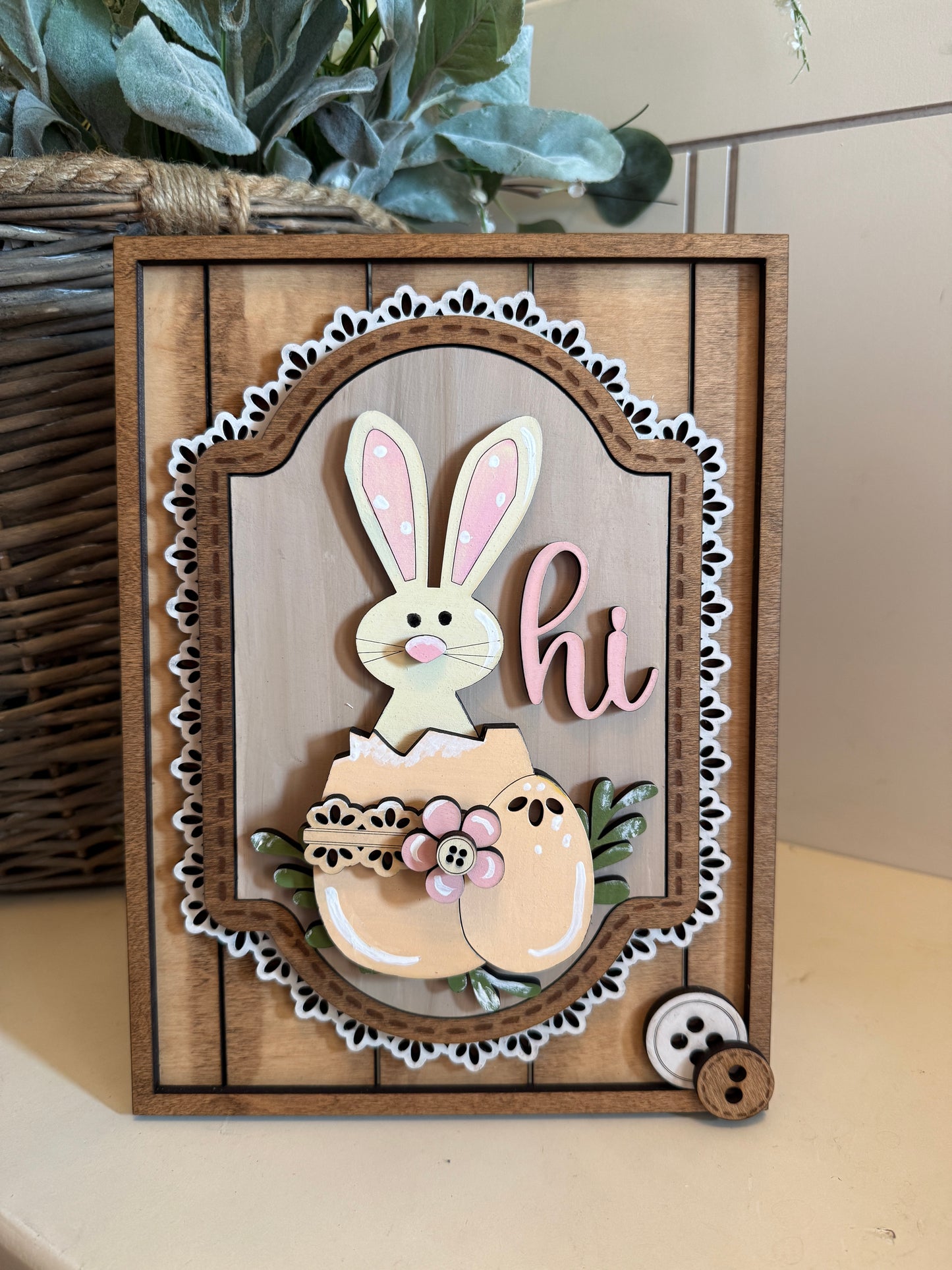 Easter Bunny - – Interchangeable Seasonal Decor Insert