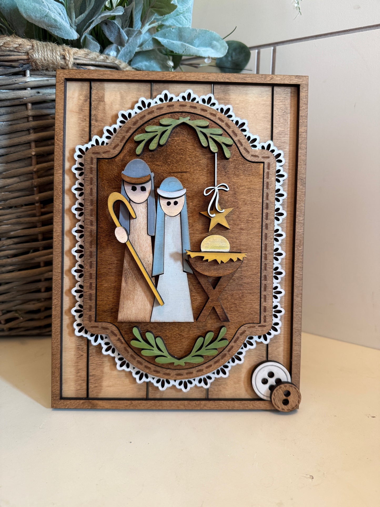 The Manger -– Interchangeable Seasonal Decor Insert