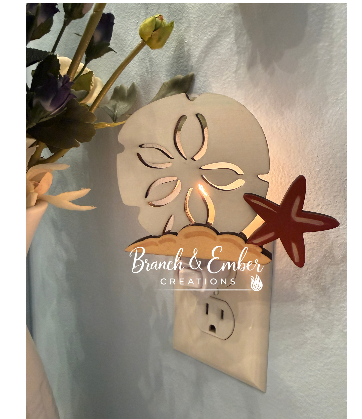 Wooden Sand Dollar Night Light