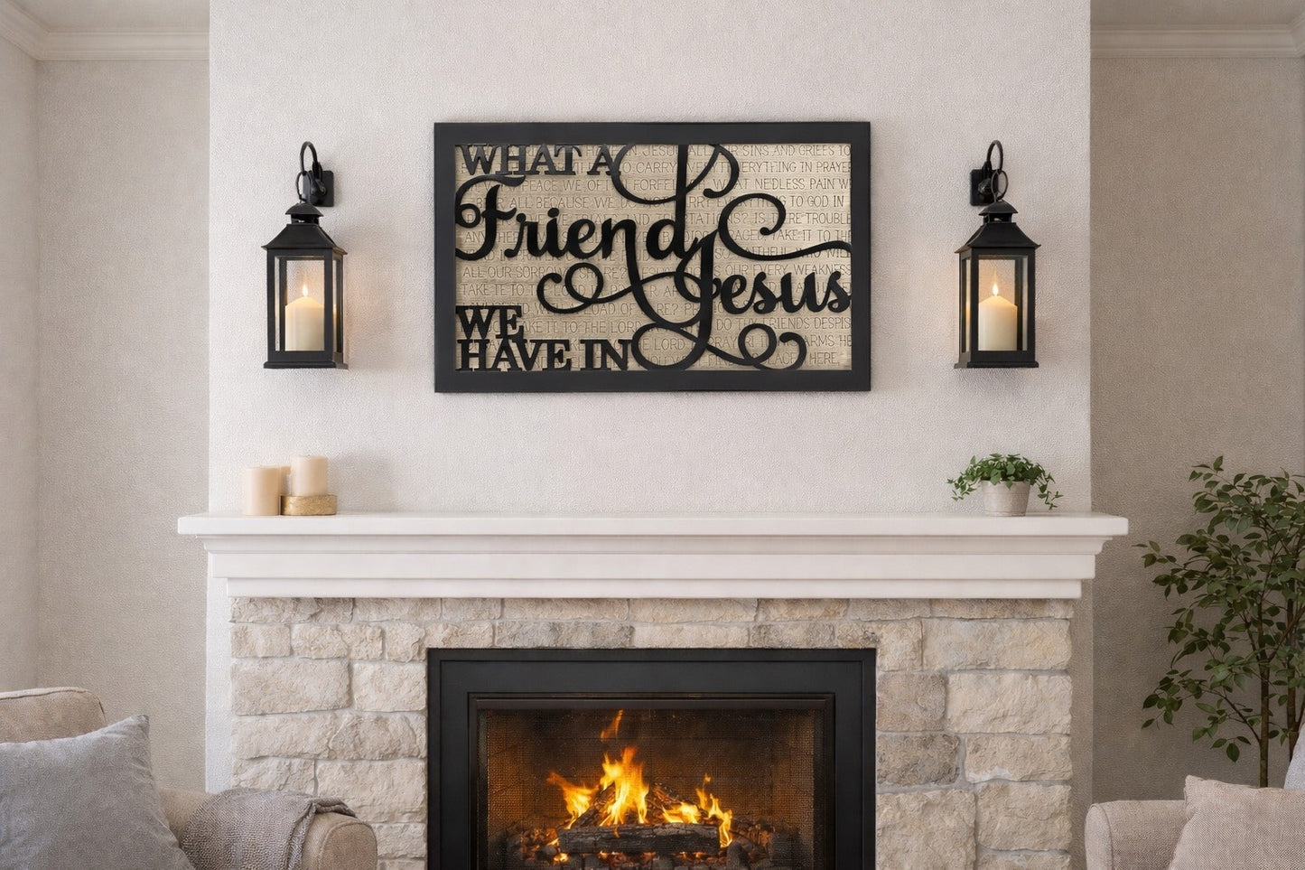What a Friend We Have in Jesus — Hand-Painted Wall Art