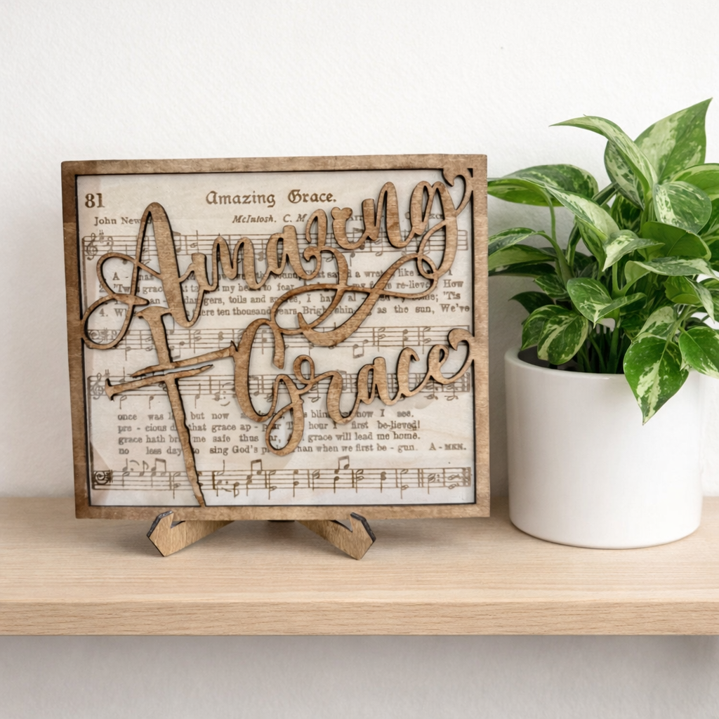 Amazing Grace Wooden sign