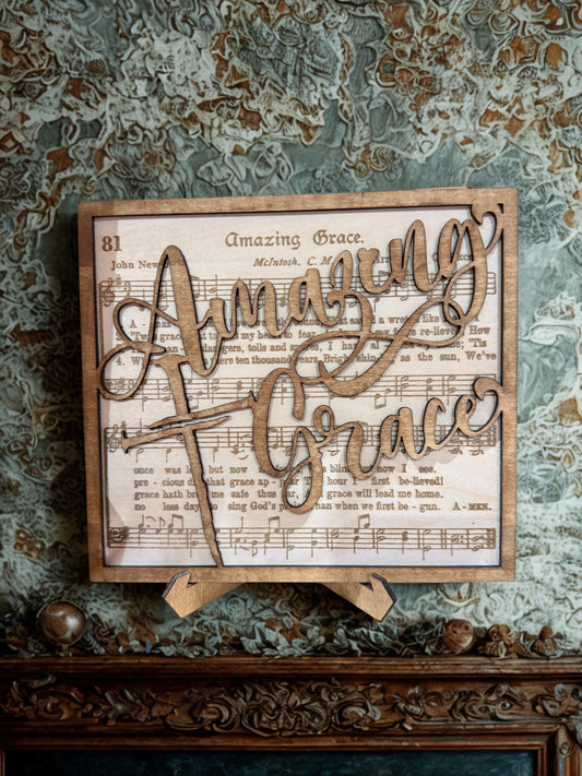 Amazing Grace Wooden sign
