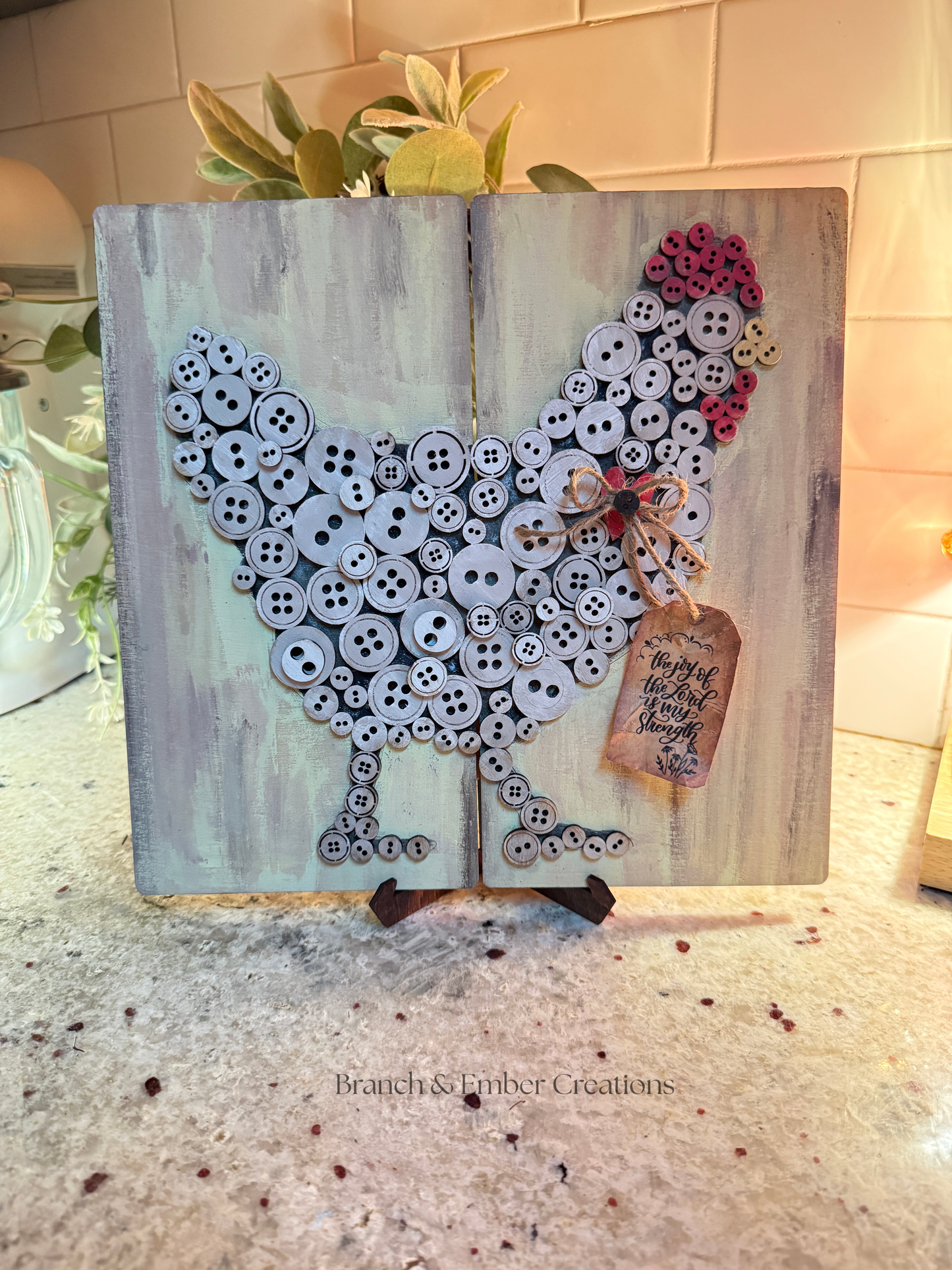 Button Chicken Farmhouse Decor