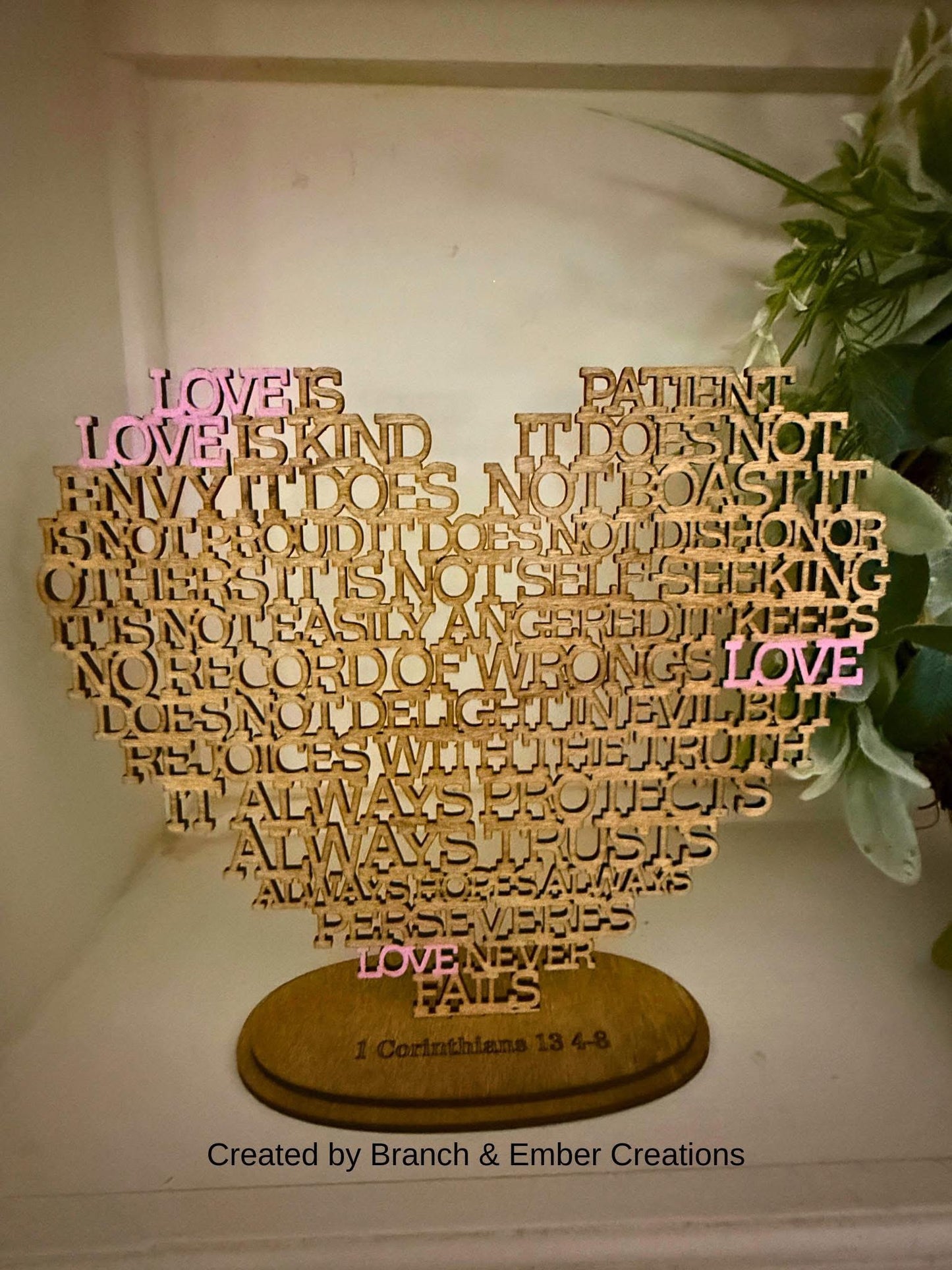 “Love Is Patient” Scripture Heart