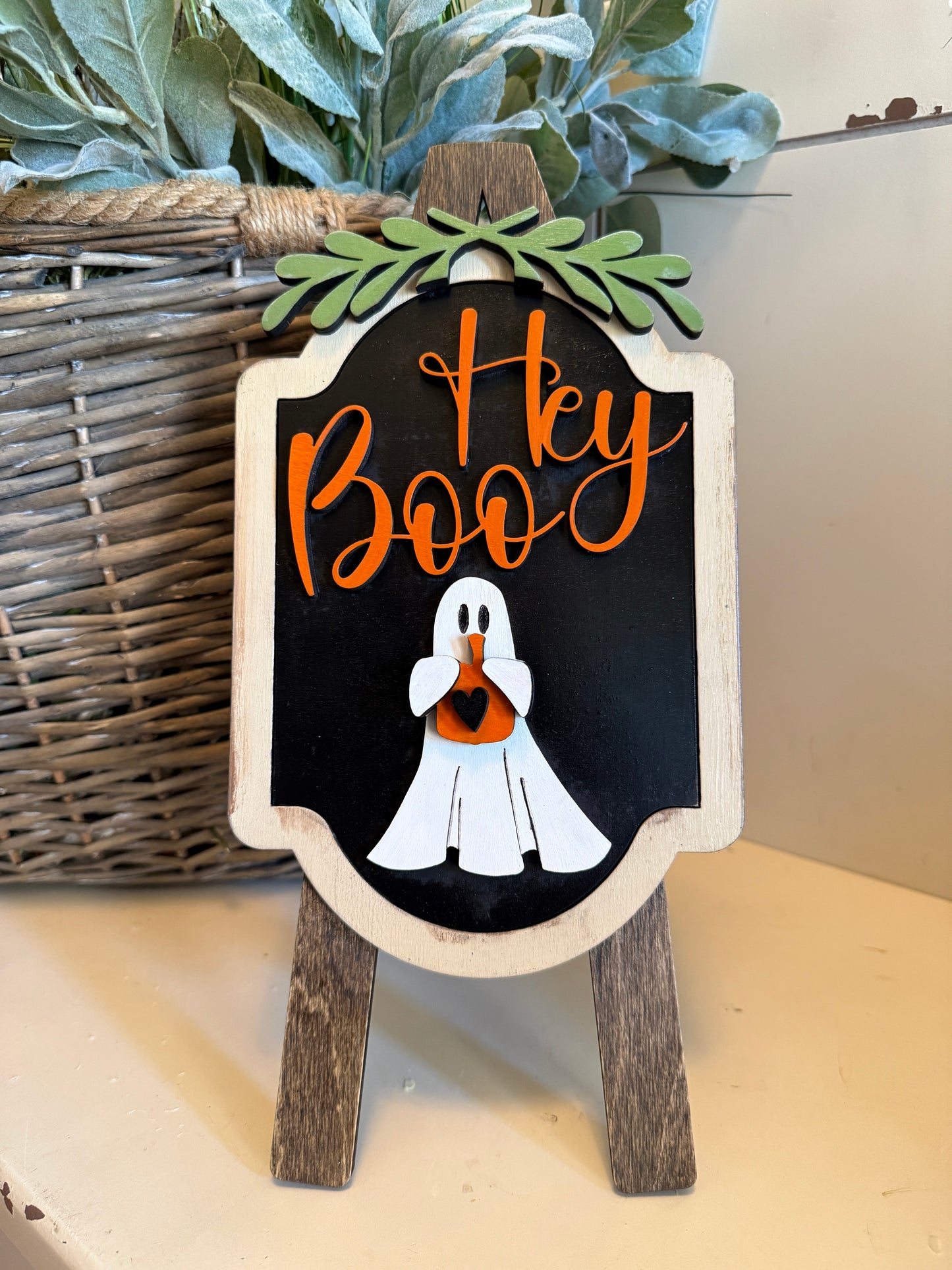 Hey Boo – Interchangeable Seasonal Decor Insert