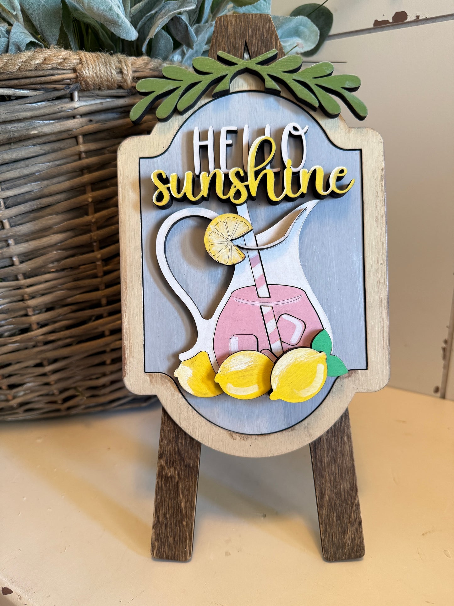 Hello Sunshine Lemonade – Interchangeable Seasonal Decor Insert