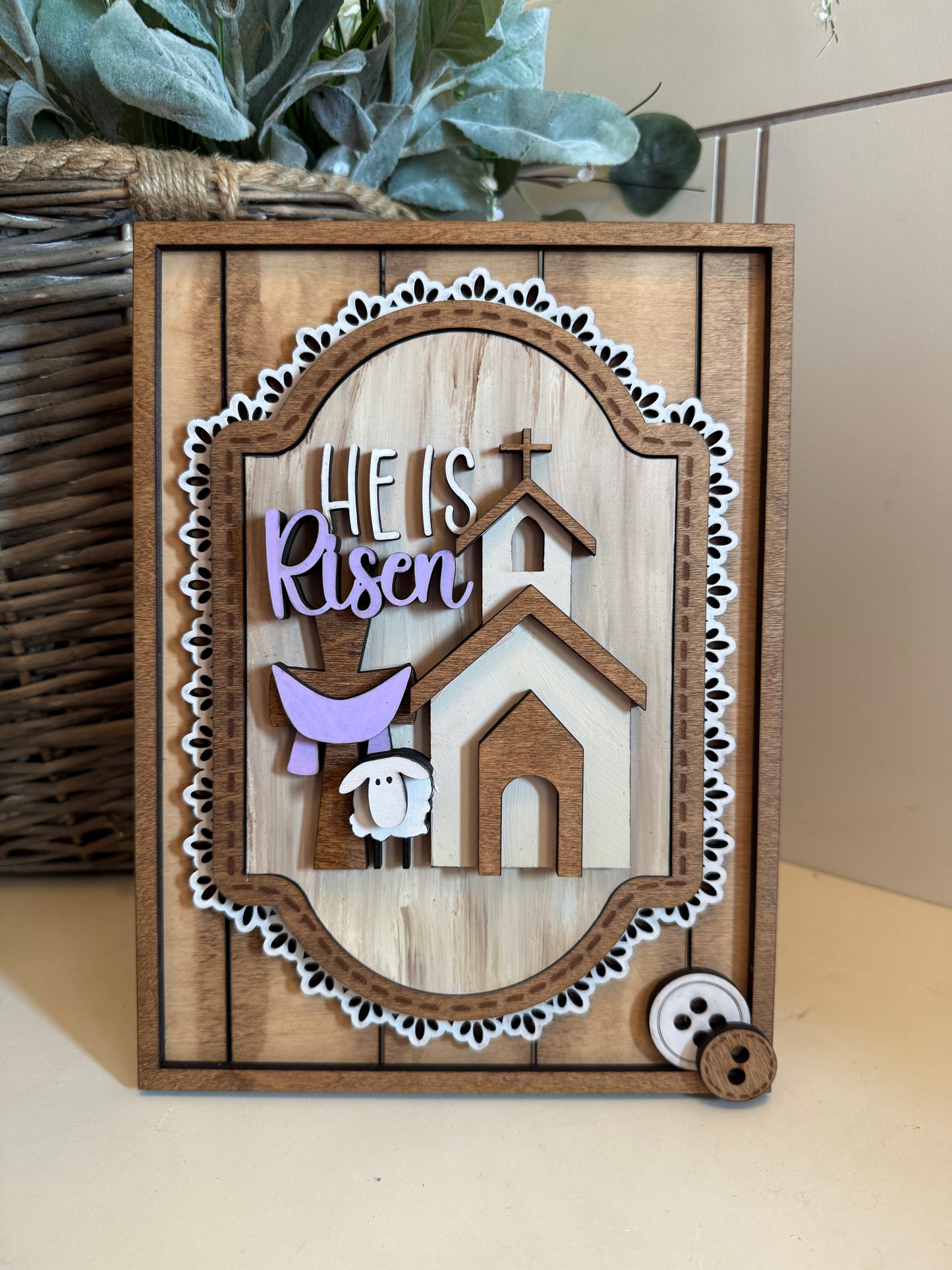 He is Risen – Interchangeable Seasonal Decor Insert