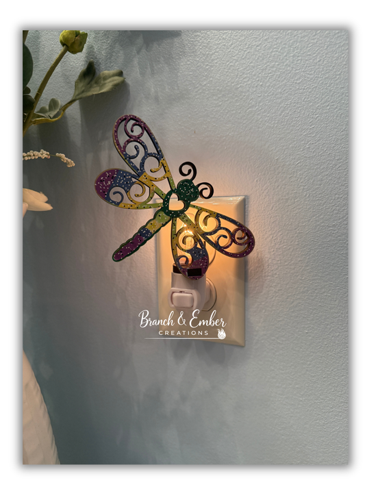 Wooden Dragonfly Night Light